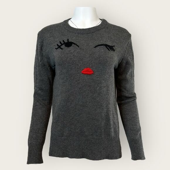 Kate Spade x Broome Street | Wool Blend Winking Eye Sweater | Size S - Picture 1 of 14
